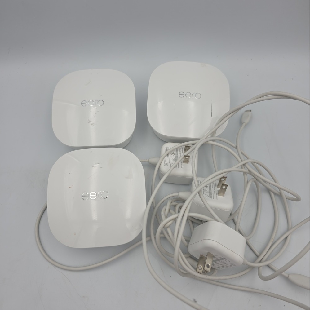 EERO J010001 Dual-Band Mesh Wi-Fi Router Extender | Lot of 3 | Tested